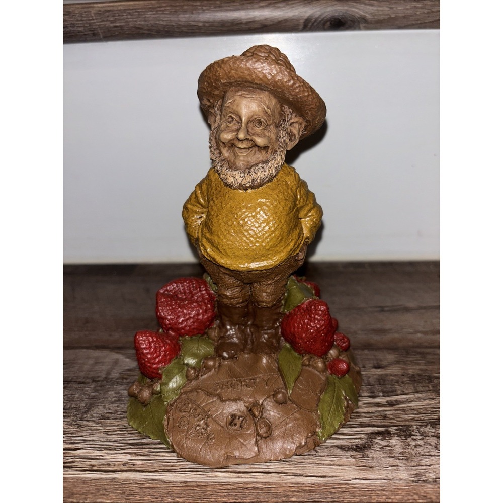 Cairn-Tom Clark 1984 Strawberry Gnome Sculpture "Shorty" 6.5"Ht Signed
